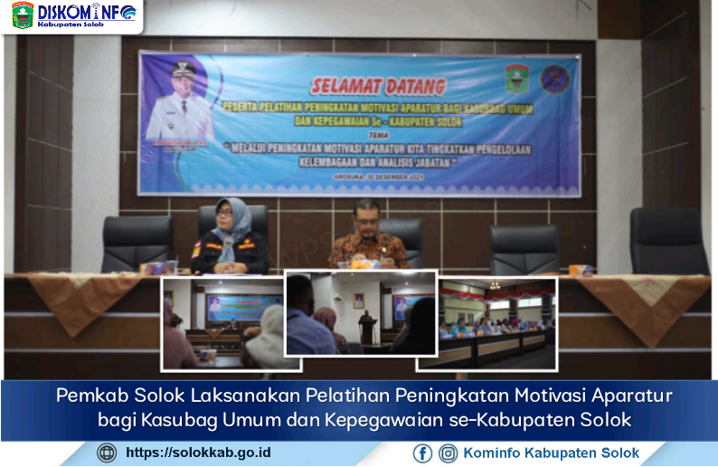 Pemkab Solok Laksanakan Pelatihan Peningkatan Motivasi Aparatur bagi Kasubag Umum dan Kepegawaian se-Kabupaten Solok