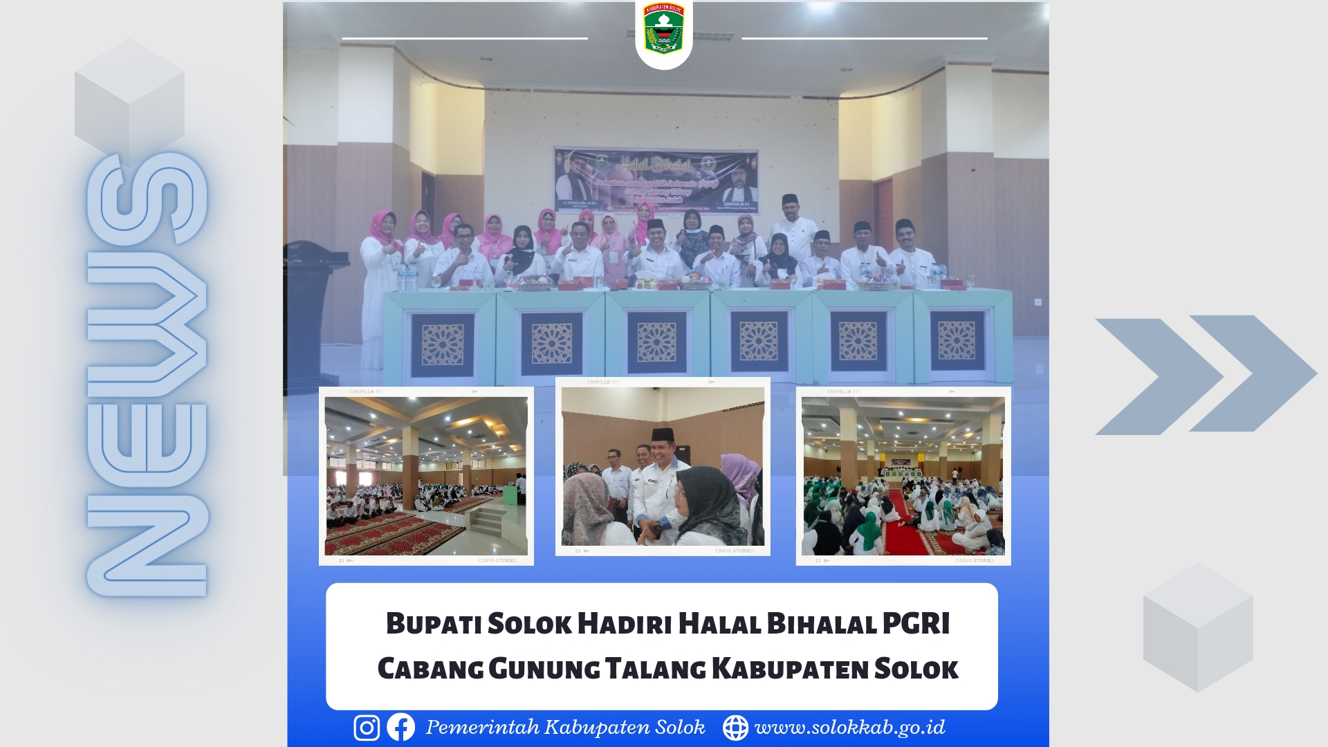 Bupati Solok Hadiri Halal Bihalal PGRI Cabang Gunung Talang Kabupaten Solok