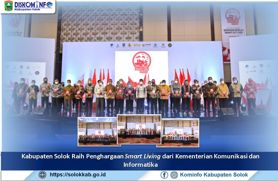Kabupaten Solok Raih Penghargaan Smart Living dari Kementerian Komunikasi dan Informatika
