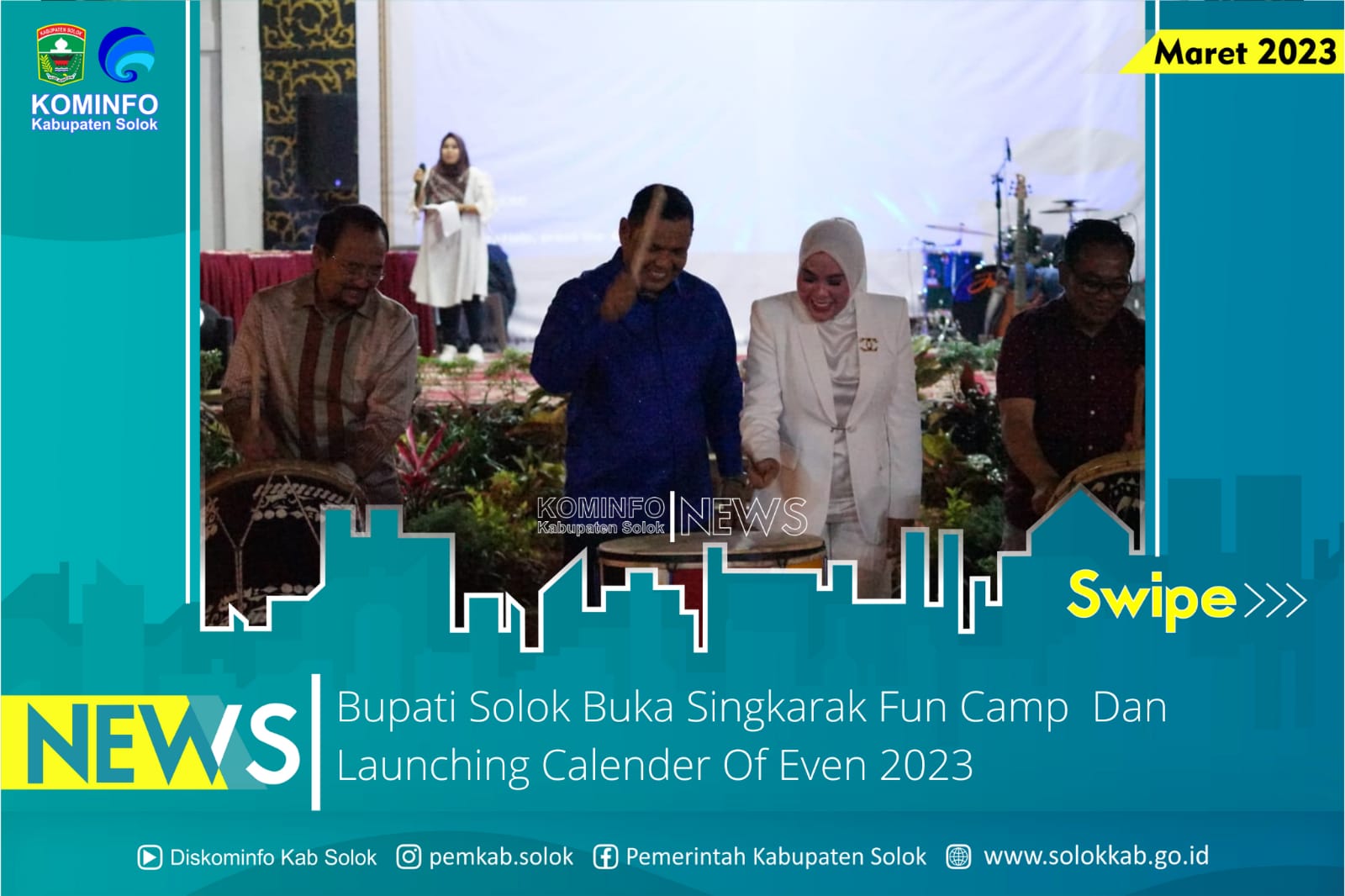 Bupati Solok Buka Singkarak Fun Camp dan Launching Calender of Even 2023