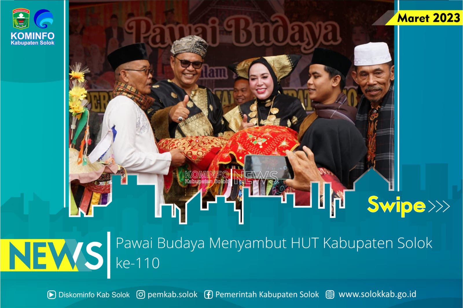 Pawai Budaya Menyambut HUT Kabupaten Solok ke-110.