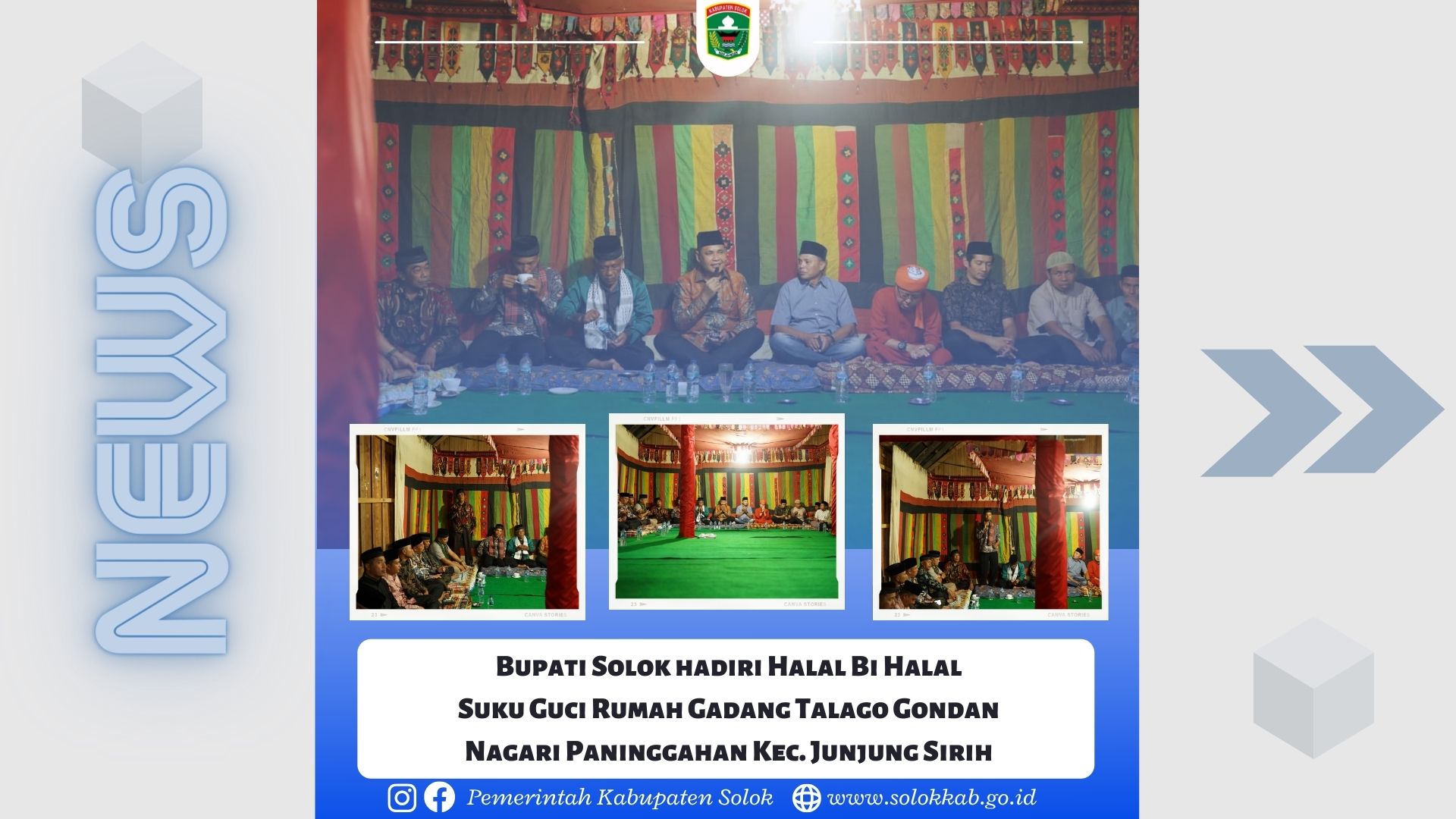 Bupati Solok hadiri Halal Bi Halal Suku Guci Rumah Gadang Talago Gondan Nagari Paninggahan Kec. Junjung Sirih